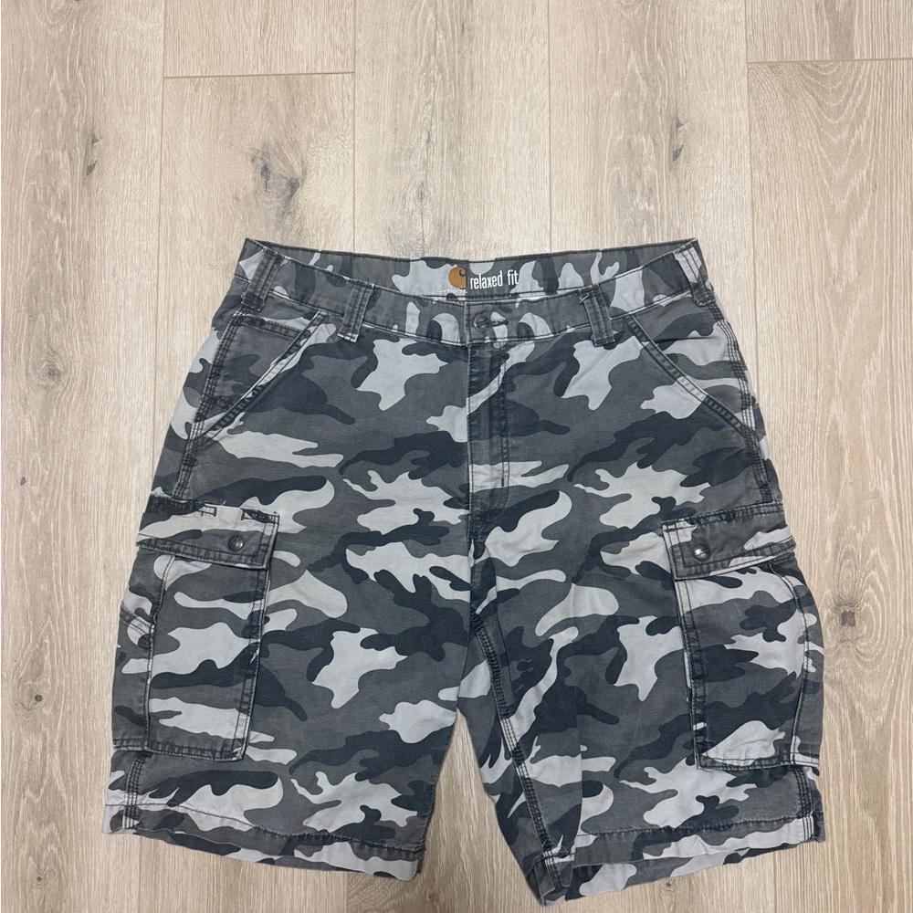 Carhartt Gray Cargo Shorts Military Style